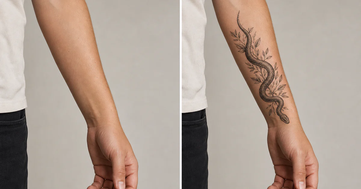 TattooIdeas.app 在线虚拟试纹身:前后对比演示