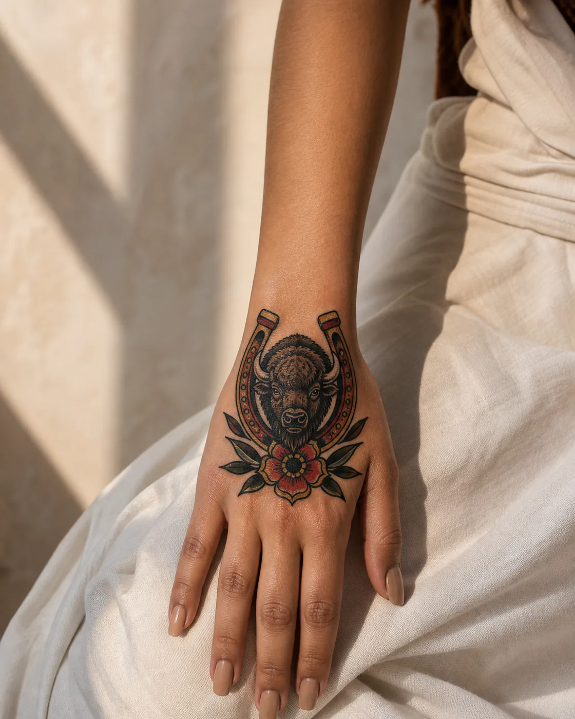 American Traditional Western tattoo on the Hand